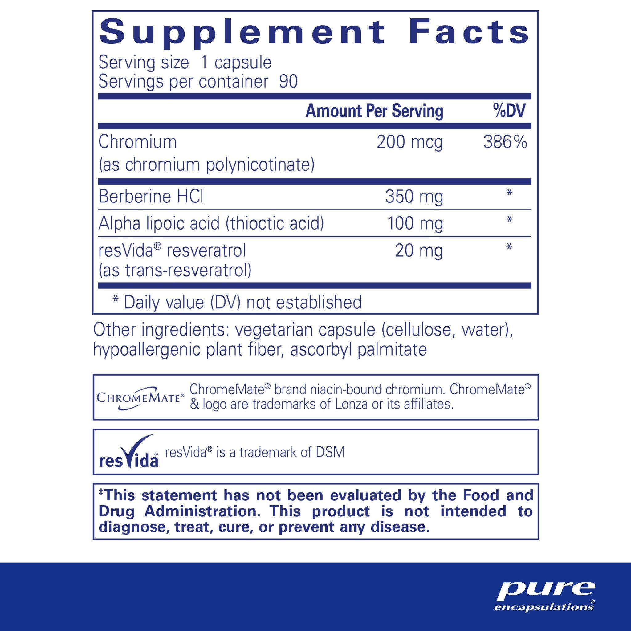 Metabolic Xtra Supplement Facts