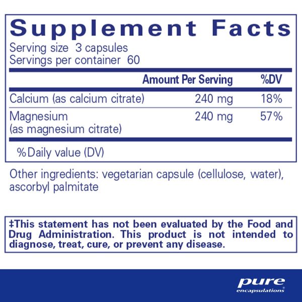 CM1 | Calcium/Magnesium (citrate) 180's