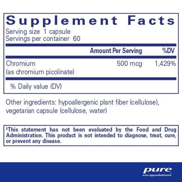 CRP56 | Chromium (picolinate) 500 mcg. 60's